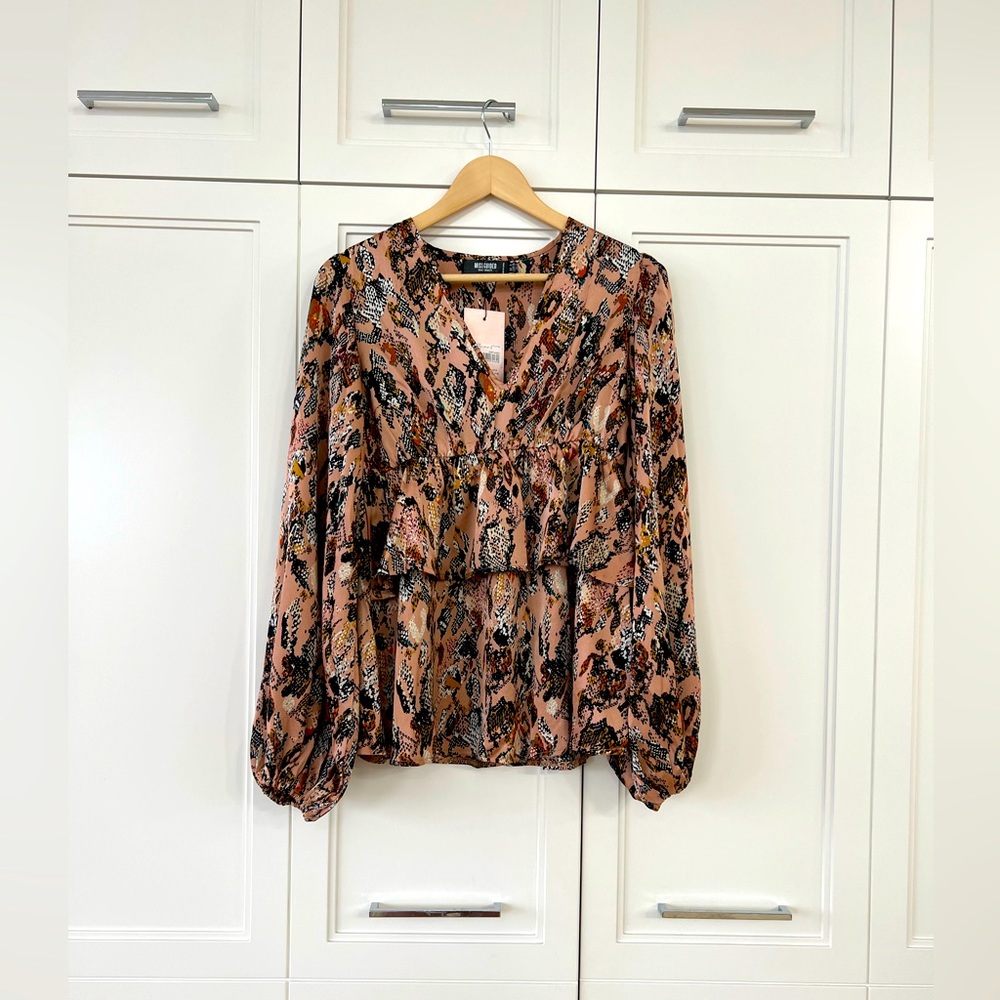 Bohemian printed ruffle top - maternity or not :)
